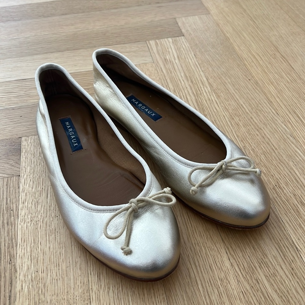 Margaux Gold Ballet Flats (The Demi)